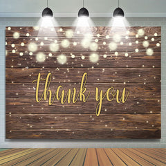 Lofaris Wooden Glitter Bokeh Thank You Backdrop For Family