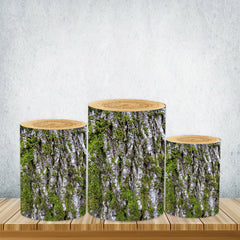 Lofaris Wooden Texture Cylinder Covers Of Various Designs For Party Decor