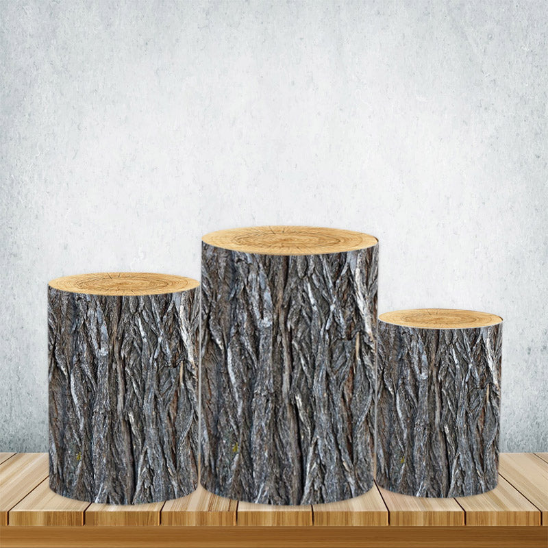 Lofaris Wooden Texture Cylinder Covers Of Various Designs For Party Decor