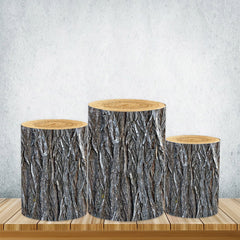Lofaris Wooden Texture Cylinder Covers Of Various Designs For Party Decor