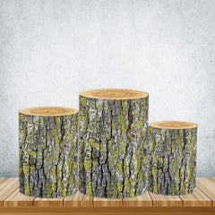 Lofaris Wooden Texture Cylinder Covers Of Various Designs For Party Decor