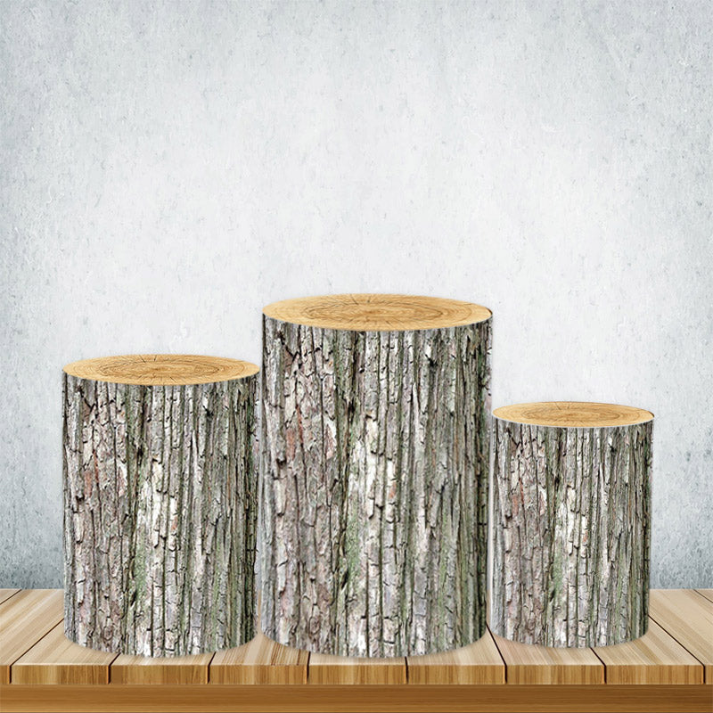 Lofaris Wooden Texture Cylinder Covers Of Various Designs For Party Decor