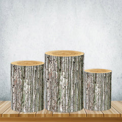 Lofaris Wooden Texture Cylinder Covers Of Various Designs For Party Decor