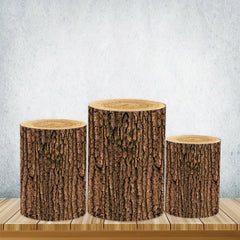 Lofaris Wooden Texture Cylinder Covers Of Various Designs For Party Decor