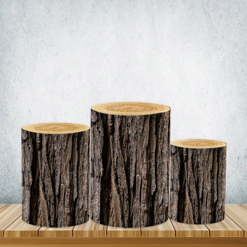 Lofaris Wooden Texture Cylinder Covers Of Various Designs For Party Decor
