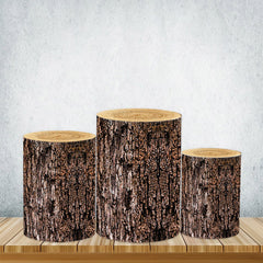 Lofaris Wooden Texture Cylinder Covers Of Various Designs For Party Decor