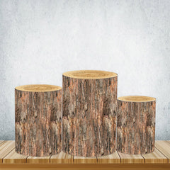 Lofaris Wooden Texture Cylinder Covers Of Various Designs For Party Decor