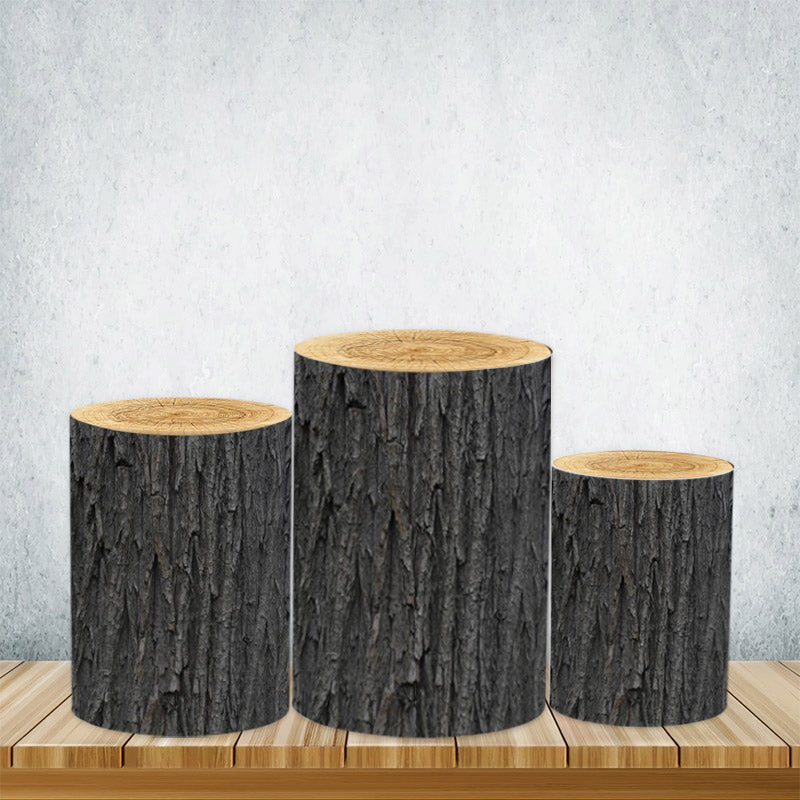 Lofaris Wooden Texture Cylinder Covers Of Various Designs For Party Decor