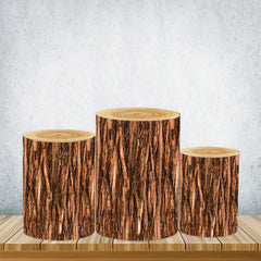 Lofaris Wooden Texture Cylinder Covers Of Various Designs For Party Decor