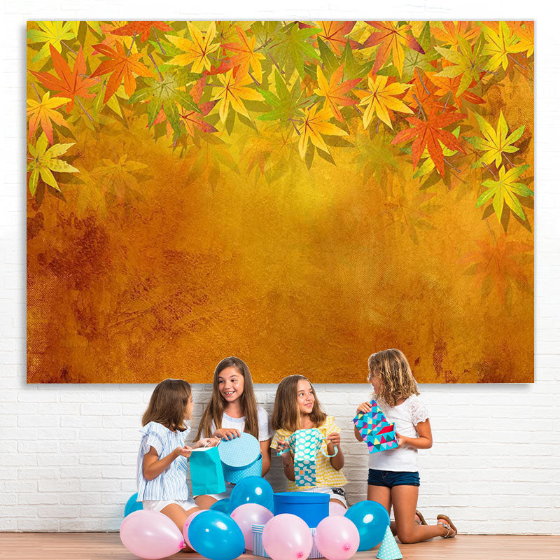 Lofaris Yellow Leaves Autumn Backdrop for Photoshoot