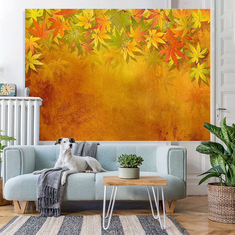 Lofaris Yellow Leaves Autumn Backdrop for Photoshoot