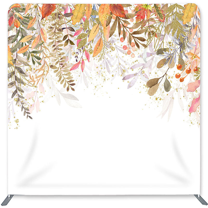 Lofaris Yellow Leaves Glitter Double-Sided Backdrop for Birthday