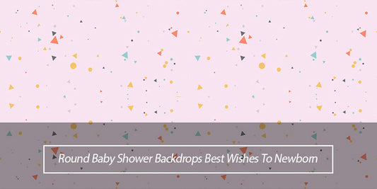 Round Baby Shower Backdrops Best Wishes To Newborn - Lofaris