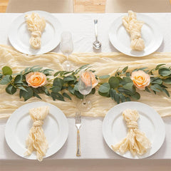 Lofaris 10 Pcs Soft Chiffon Table Runner For Wedding Decor