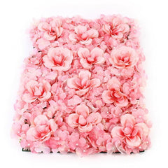 Lofaris 12Pcs Artificial Pink Rose Wall Panel Background Decor