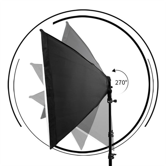 Lofaris 2 Pcs Black Photography Softbox Lights Foldable Stand