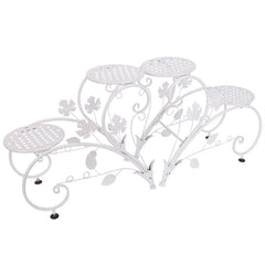 Lofaris 2 Pcs Classic Art Outdoor Metal Flower Pot Holder Rack