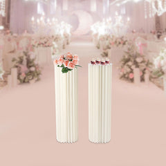 Lofaris 2 Pcs White Vase Column Durable Wedding Altar Stand