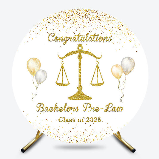 Bachelors Prelaw Class Of 2025 Grad Round Backdrop