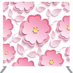 Lofaris 3D Pink Flowersn White Fabric Party Backdrop Cover