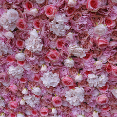 Lofaris 3D White Pink Rose Artificial Flower Wall Wedding Decor