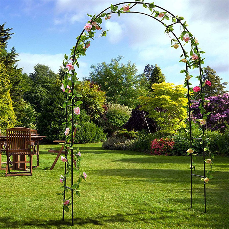 Lofaris 4.6X7.9Ft Black Outdoor Climbing Plants Metal Stand