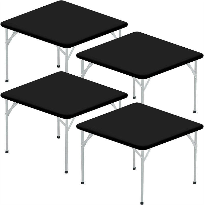 Lofaris 4 Pcs Square Spandex Washable Elastic Folding Tablecloth