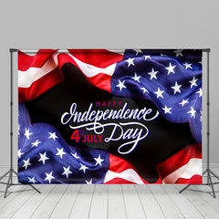 Lofaris 4th July Fluttering Usa Flag Independence Day Backdrop