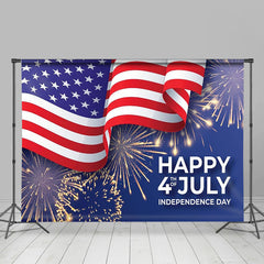 Lofaris 4th Of July Sparks USA Flag Independence Day Backdrop