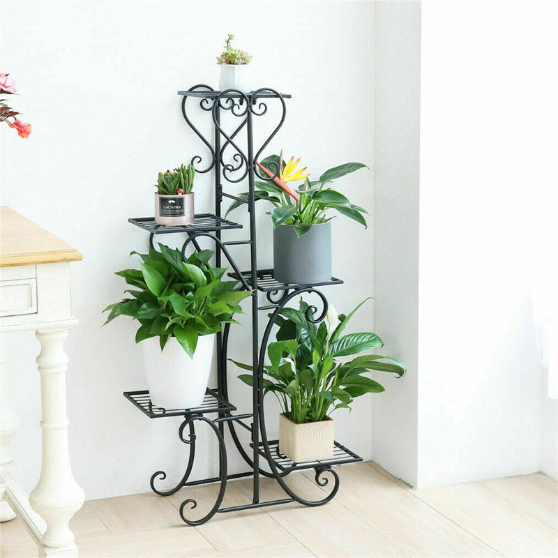 Lofaris 5 Tier Garden Metal Flower Plant Pots Display Stand