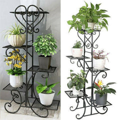 Lofaris 5 Tier Garden Metal Flower Plant Pots Display Stand