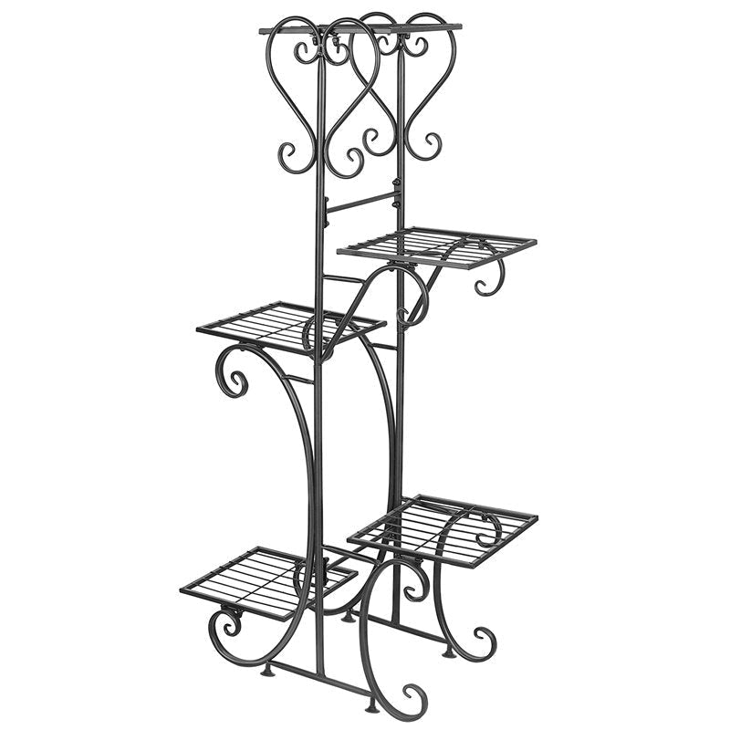 Lofaris 5 Tier Garden Metal Flower Plant Pots Display Stand