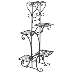 Lofaris 5 Tier Garden Metal Flower Plant Pots Display Stand
