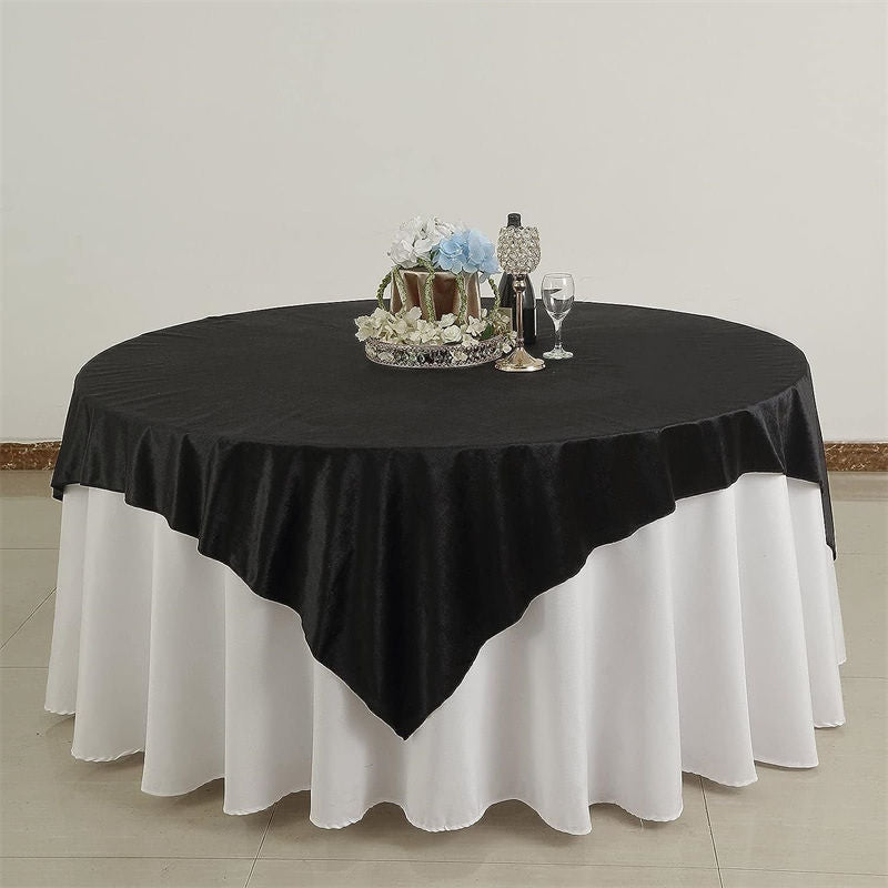 Lofaris 54X54 Inch Seamless Premium Velvet Square Table Overlay
