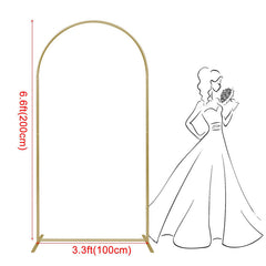 Lofaris 6.6X3.3FT Gold Wedding Balloon Arch Backdrop Stand