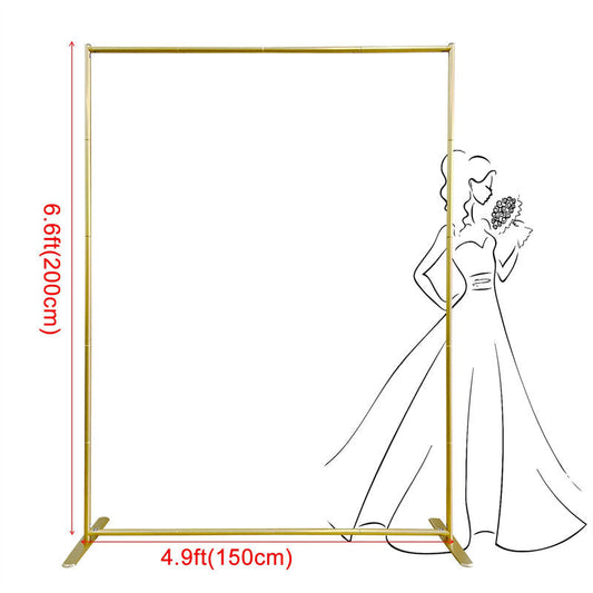 Lofaris 6.6X5FT Gold Square Balloon Arch Frame For Wedding