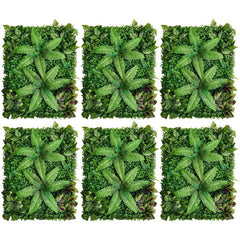 Lofaris 6/9/12 Pcs Artificial Grass Hedge Green Plants Panel Wall