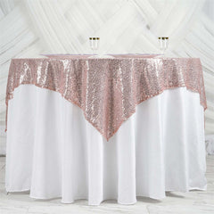 Lofaris 60X60 Inch Duchess Sequin Square Table Overlay