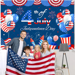 Lofaris (7 Day Delivery) 4th of July Balloon Independence Backdrop