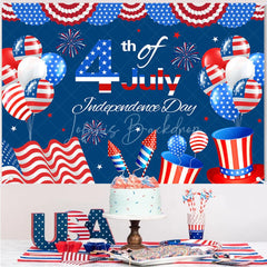 Lofaris (7 Day Delivery) 4th of July Balloon Independence Backdrop