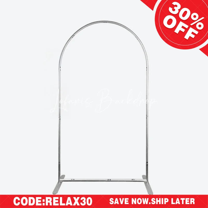 Lofaris (7 Day Delivery) Silver Wedding Backdrop Flower Arch Frame Party Decor