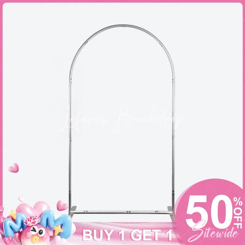 Lofaris (7 Day Delivery) Silver Wedding Backdrop Flower Arch Frame Party Decor