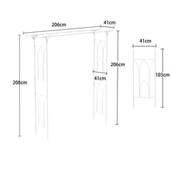 Lofaris 7X7Ft White Outdoors Square Wreath Wedding Metal Stand