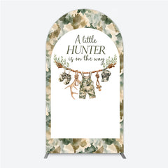 Lofaris Camouflage Woodland Hunter Baby Shower Round Top Arch Backdrop, A Little Hunter is on the Way Decor
