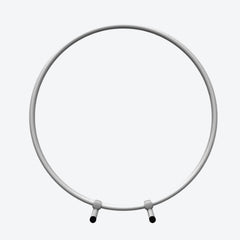 Lofaris Collapsible Tabletop Hoop Stand, Silver Round Arch Frame , Stand for Party Decor