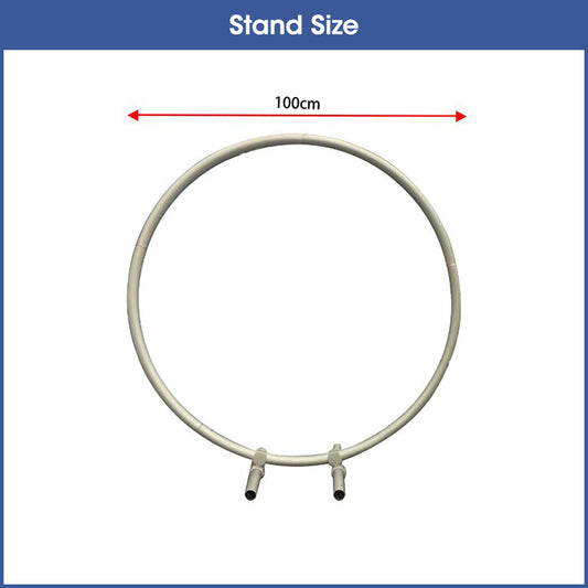 Lofaris Collapsible Tabletop Hoop Stand, Silver Round Arch Frame , Stand for Party Decor