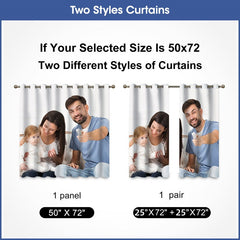 Lofaris Custom Photo Windows Curtains, One Picture for 2 pcs, for Home Office Blackout Curtains 2 Panels