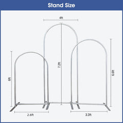 Pure Color Arched Backdrop Set Double Sided Tension Fabric Cover