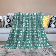Lofaris Personalized Name With Stars Kids Soft Blanket Gift