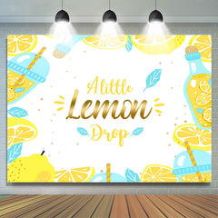 Lofaris A Little Lemon Drop Baby Shower Yellow Background